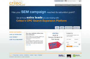 Criteo.com full-size home page image