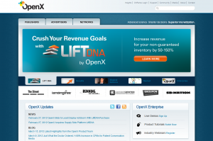 Openx.com PPV Ad Serving Network home page full-size image