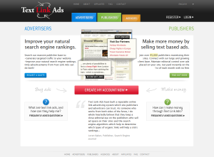 Text-Link-Ads.com In-Text Ad Serving Network home page full-size image