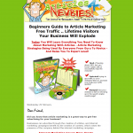 Articles4Newbies Article Marketing ebook home page full-size image