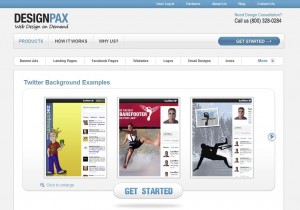 DesignPax.com Twitter Background Design page full size image