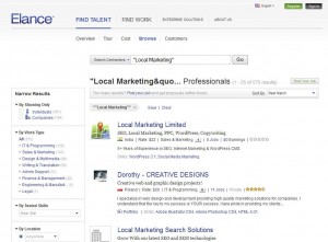 Elance.com Local Online Marketing Service home page full size image