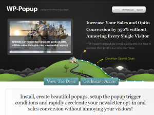 WP-popup.com Wordpress PopUp Sofware full-size home page image