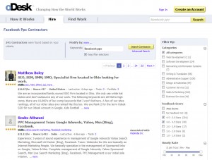 oDesk.com FB Ad Management Service home page full size image