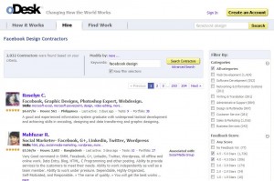 oDesk.com Fan Page Design home page full size image