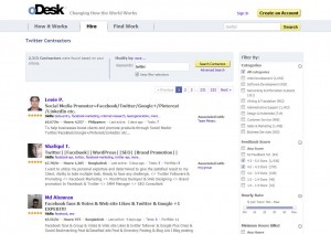 oDesk.com Twitter Marketing Service page full size image