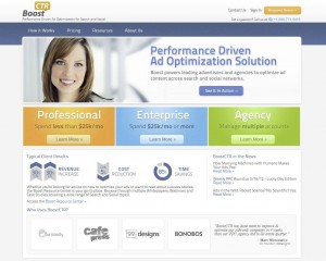 BoostCTR.com PPC Ad Optimization Service home page full size image