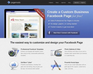 PageModo.com Fan Page Design Software home page full size image