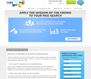 Trada.com Paid Search Management outsourcing full-size page image