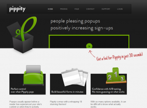 Pippity.com Wordpress Pop up Form plugin full-size home page image