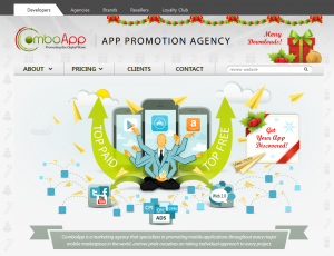 ComboApps.com Mobile App Marketing Agency home page full size image