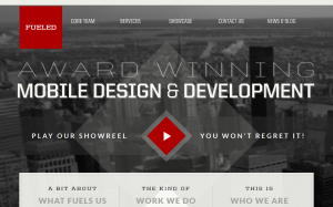 Fueled.com Mobile App Development Agency home page full size image