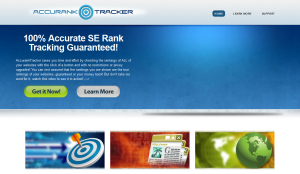 AccurankTracker.com SEO Keyword Rank Tracking Software home page full size image