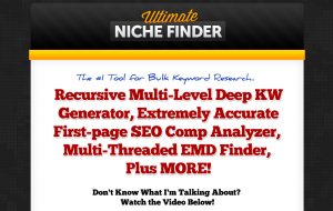 UltimateNicheFinder.com SEO Keyword Research Software home page full size image