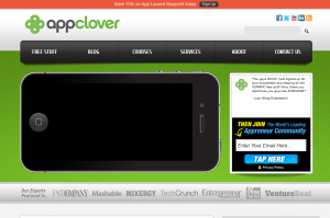 Appclover.com Mobile App Marketing services home page full size image
