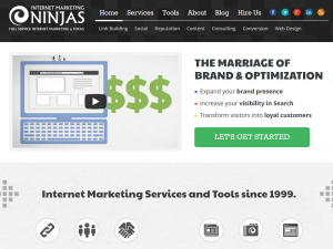 InternetMarketingNinjas.com SEO services home page full size image