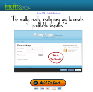 ProfitsTheme.com Wordpress Landing Page theme home page full size image