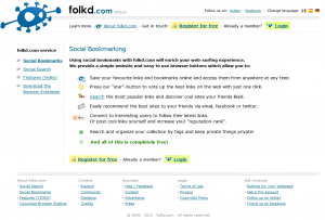 Folkd.com social bookmarking about page full size image