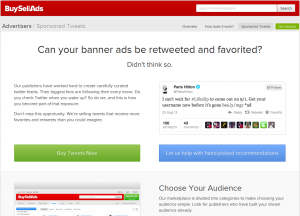 BuySellAds Sponsored Tweets page full size image