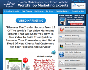 The Marketing Reports: Video Marketing (themarketingreports.com/video-marketing) overview page full size image