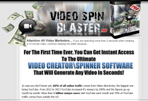 Video Spin Blaster Pro (videospinblasterpro.com) sales page full size image