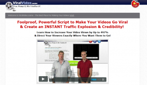 ViralVideo.name Video Marketing Software home page full size image