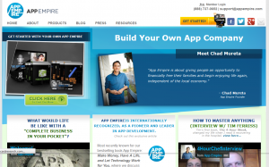 App Empire ‘Appreneur’ System (AppEmpire.com) App Development training program home page full size image