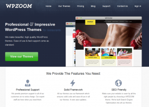 WPZOOM (WPzoom.com) Premium Wordpress Themes home page full size image