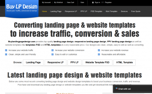 Buy LP Design (buylandingpagedesign.com) home page full size image