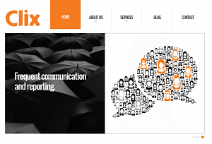 Clix Marketing (clixmarketing.com) home page full size image