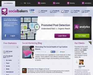 Socialbakers (socialbakers.com) home page full size image