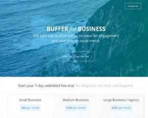 Buffer for Business overview page full size image