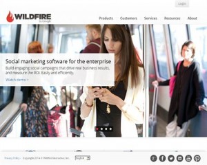 Wildfire by Google home page full size image