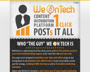 WeOnTech home page full size image