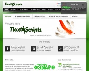 NextScripts Social Network Auto Poster overview page full size image