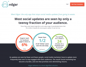 Meet Edgar (meetedgar.com) home page full size image