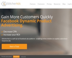 StitcherAds home page screenshot image